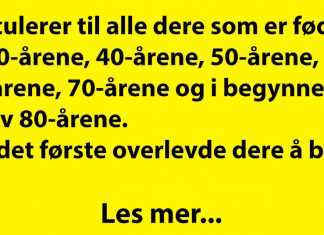 Gratulerer til alle som er født i 1930-1980 årene…