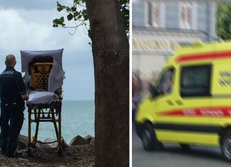 Ambulansen oppfyller kvinnens siste ønske. Hun vil så gjerne se havet!